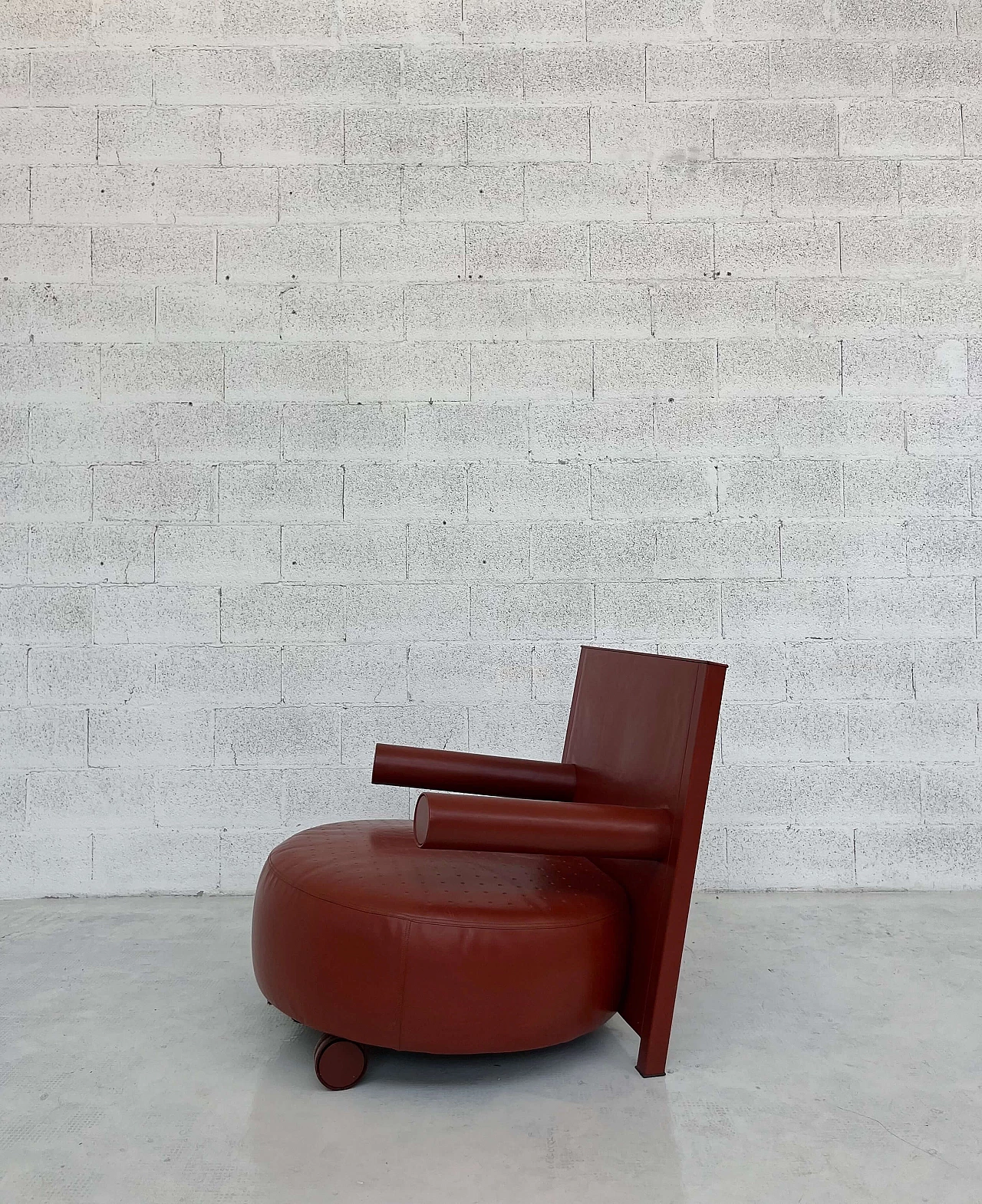 Baisity leather armchair by Antonio Citterio for B&B Italia, 1980s 9