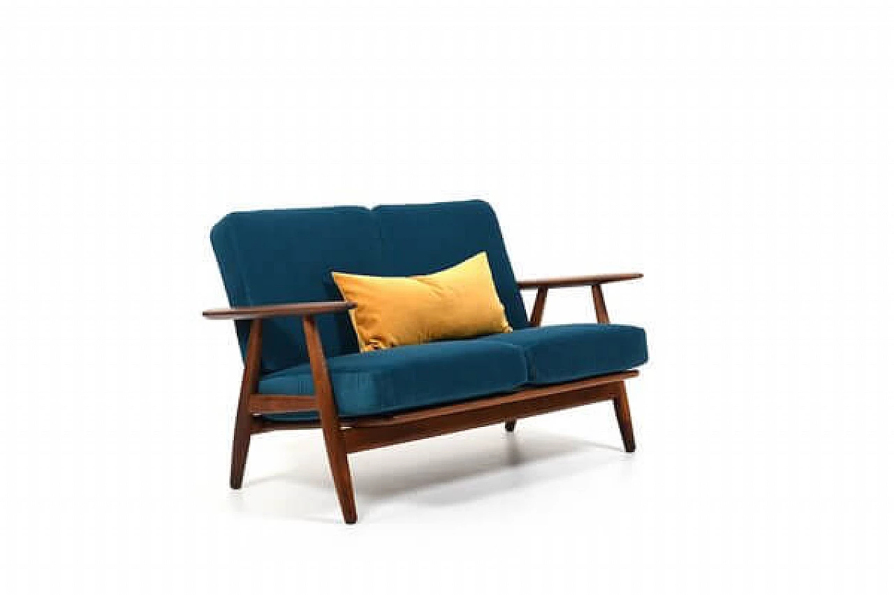 Divano a due posti Ge-240 Cigar di Hans Wegner per Getama, anni '50 1