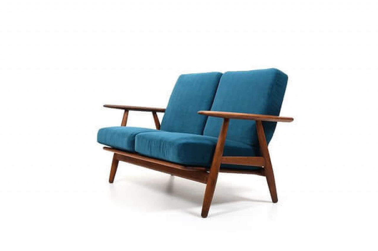 Divano a due posti Ge-240 Cigar di Hans Wegner per Getama, anni '50 11