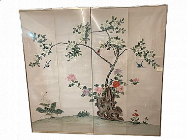 Pair of Chinese watercolour painted panels, 19th century