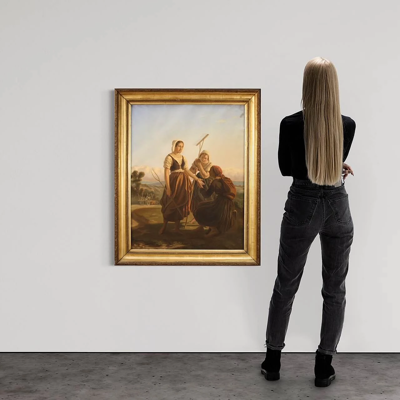 Lettura della mano, pastello su carta, fine '800 1