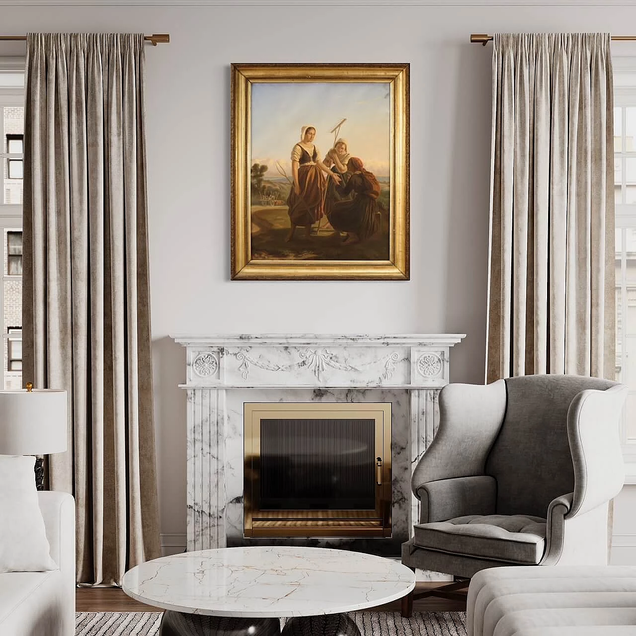 Lettura della mano, pastello su carta, fine '800 3