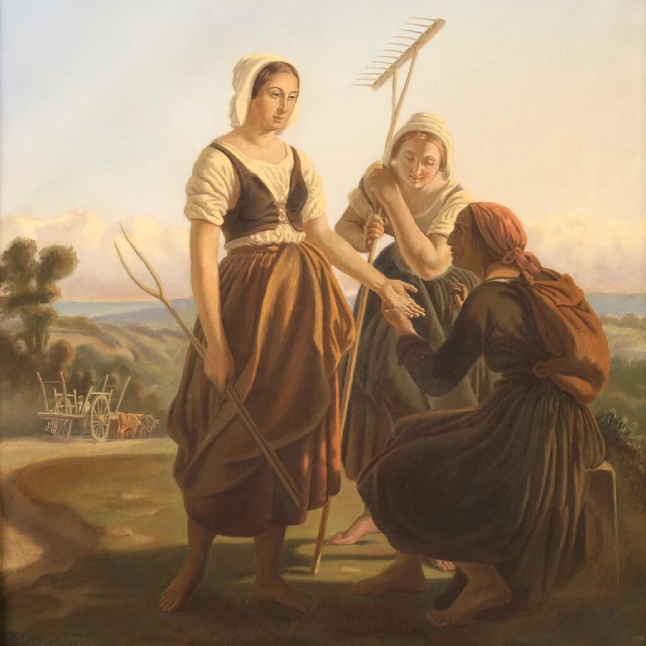 Lettura della mano, pastello su carta, fine '800 5