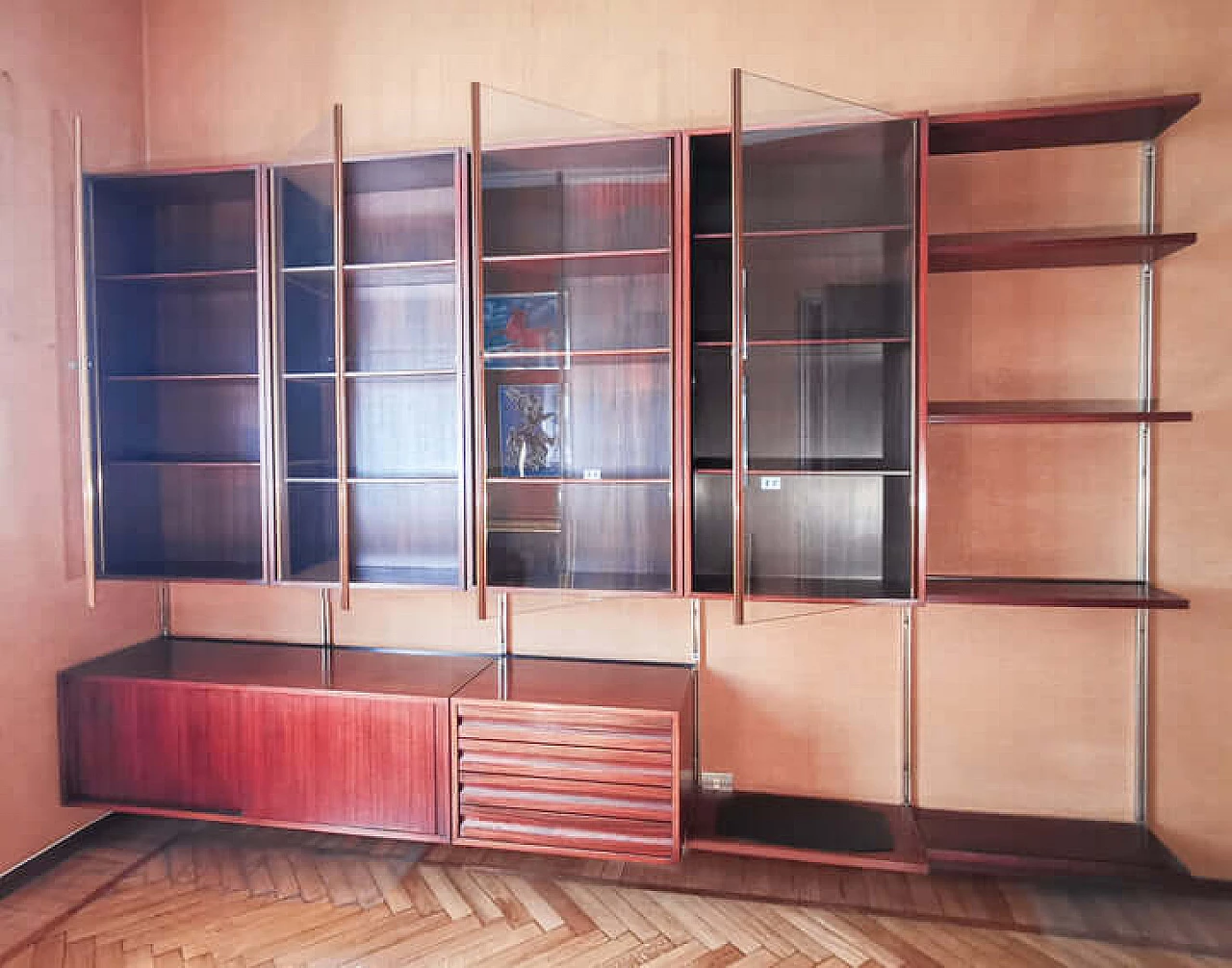 Libreria modulare E22 di Osvaldo Borsani per Tecno, anni '50 2