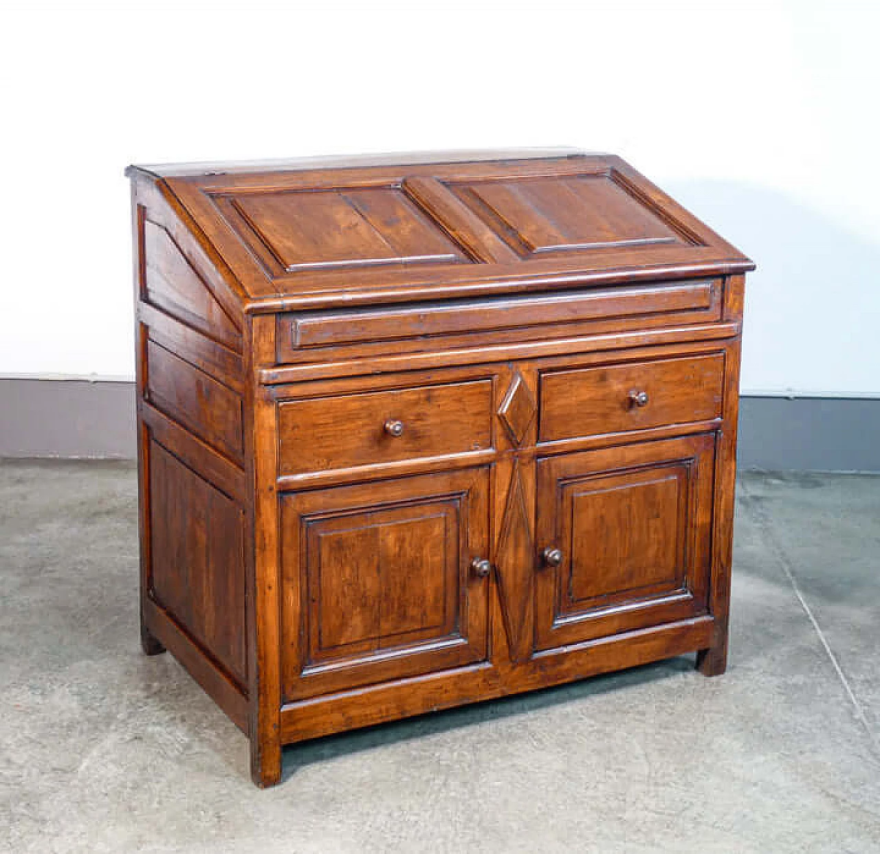 Solid walnut sideboard with flap, 19th century 1