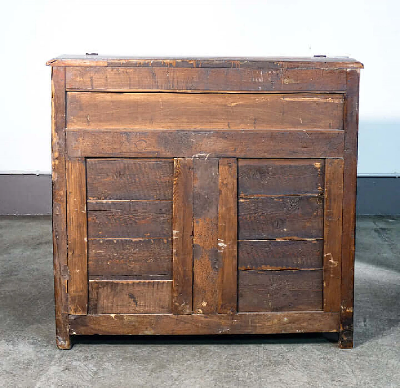 Credenza con ribalta in massello di noce, '800 9