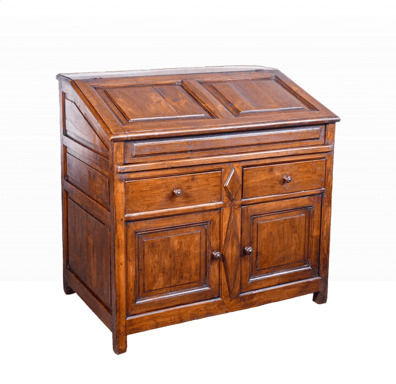 Solid walnut sideboard with flap, 19th century 10