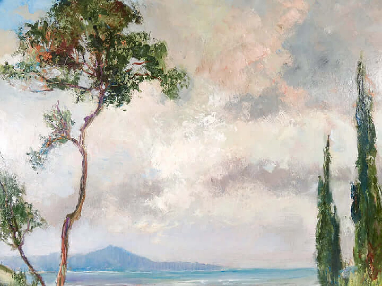 Pier Antonio Gariazzo, landscape, oil painting on panel, 1962 3