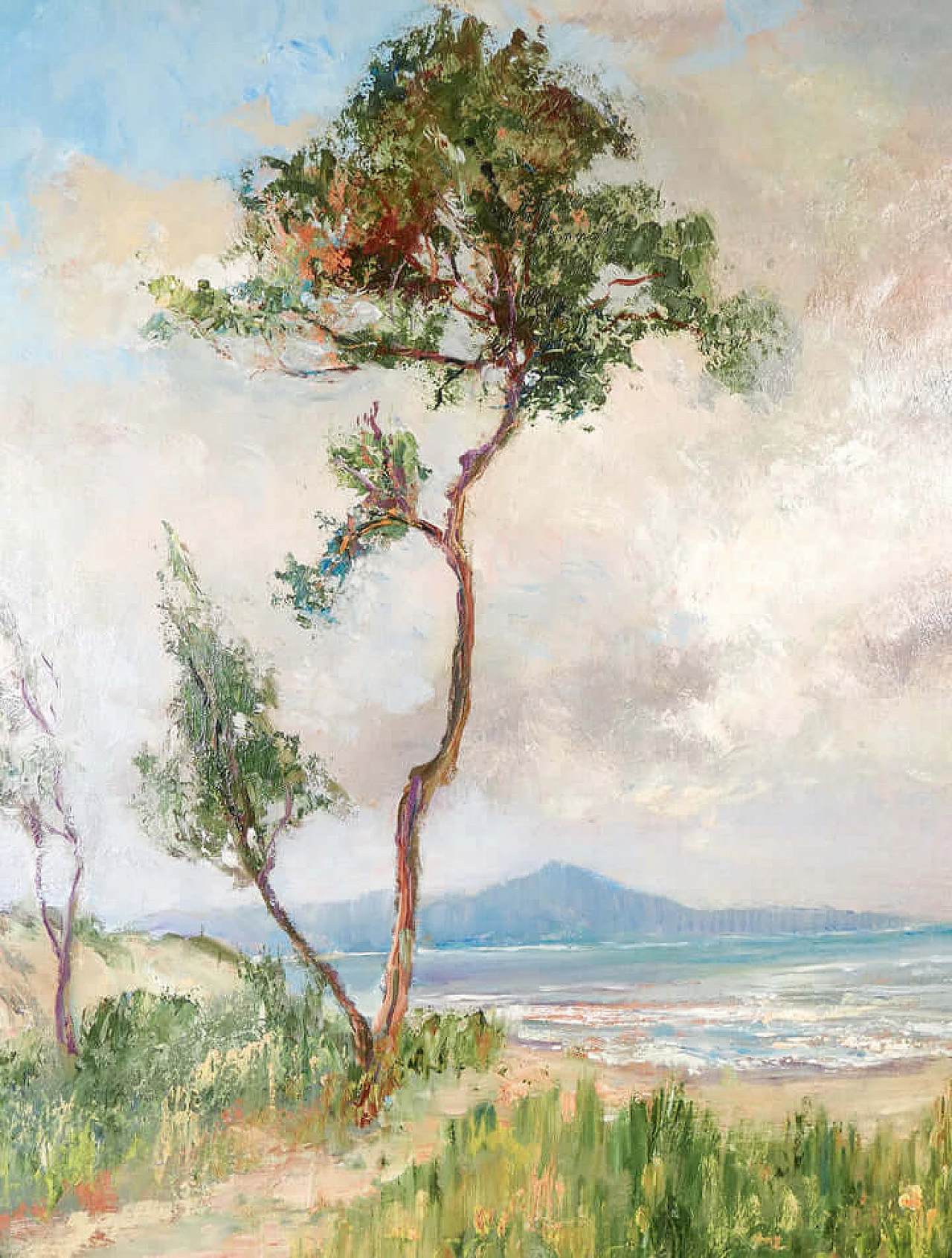 Pier Antonio Gariazzo, landscape, oil painting on panel, 1962 4