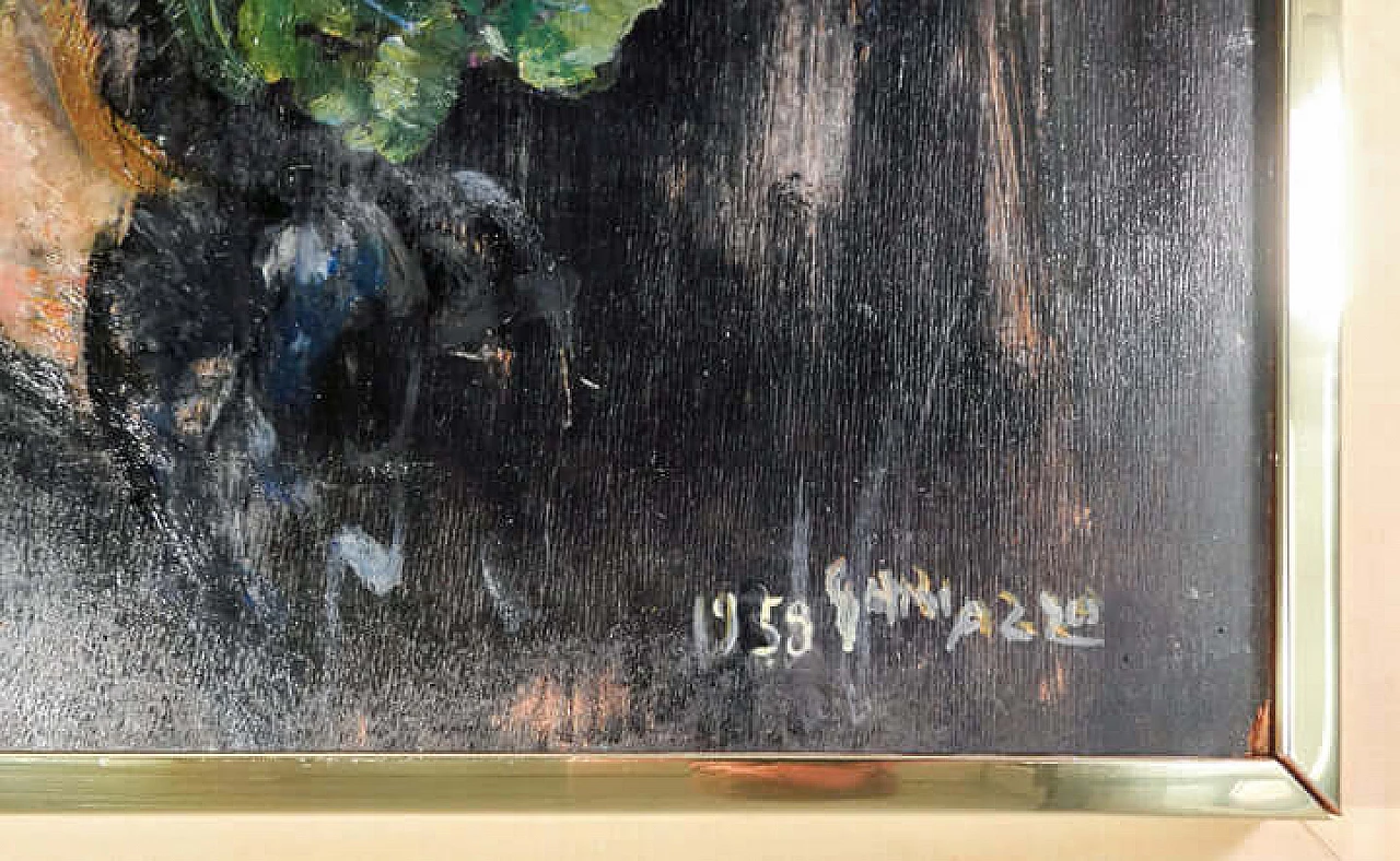 Pier Antonio Gariazzo, Portrait of Mrs. Rito, oil painting on panel, 1958 5