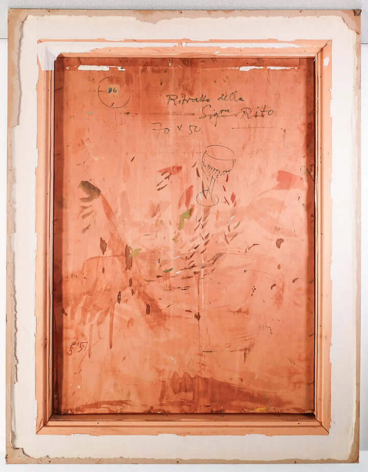 Pier Antonio Gariazzo, Portrait of Mrs. Rito, oil painting on panel, 1958 7