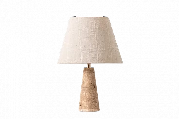 Table lamp with travertine base, 1960s