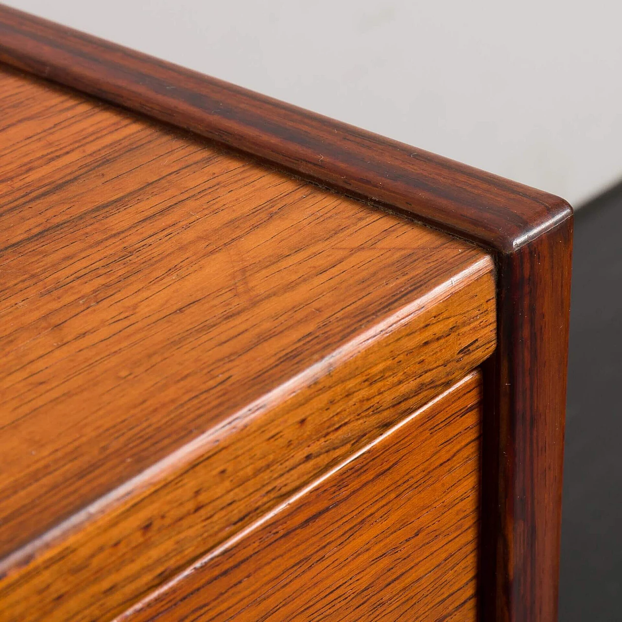 Danish rosewood mirror and console, 1960s 12