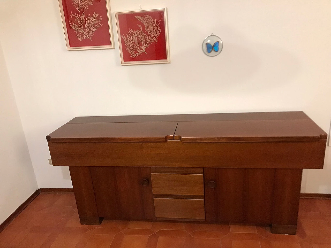 6 Sedie, tavolo, panca e madia Torbecchia di Giovanni Michelucci per Poltronova, anni '60 7