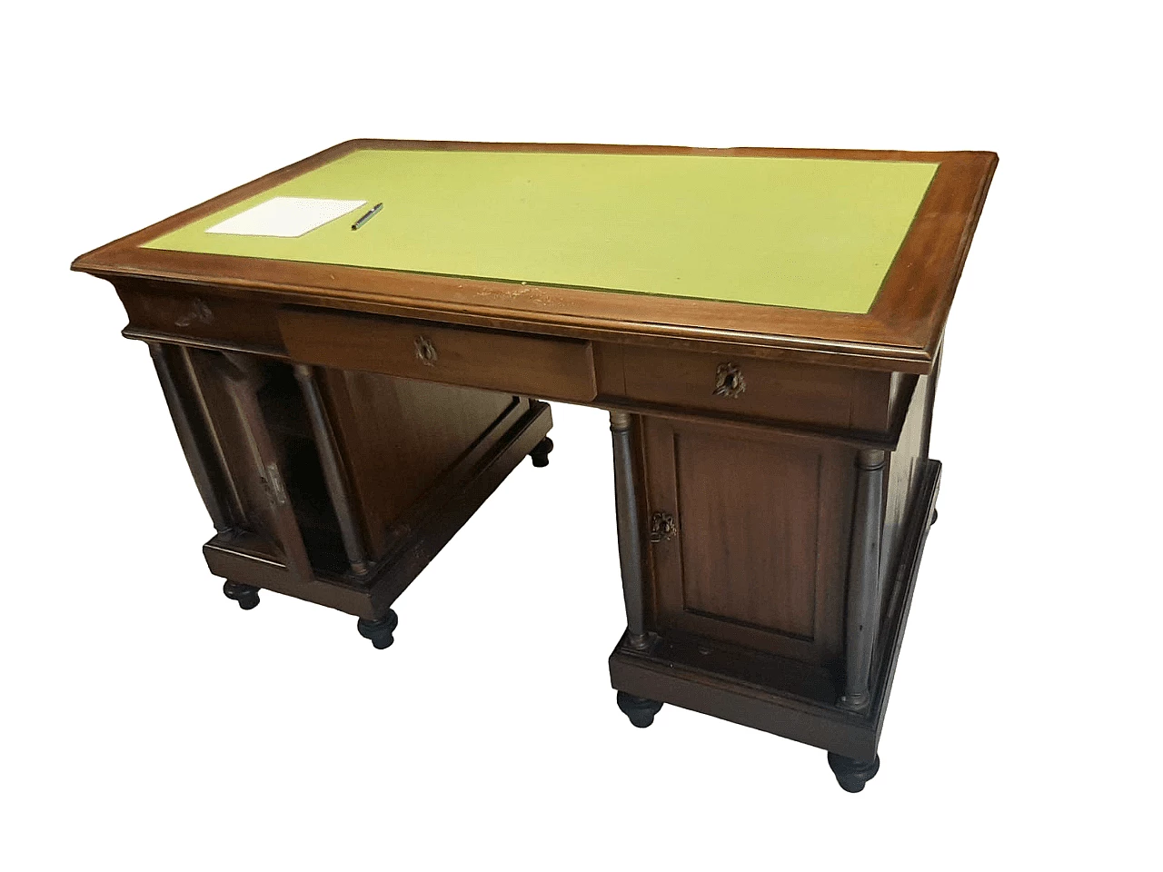 Empire style walnut desk, 1920s 4