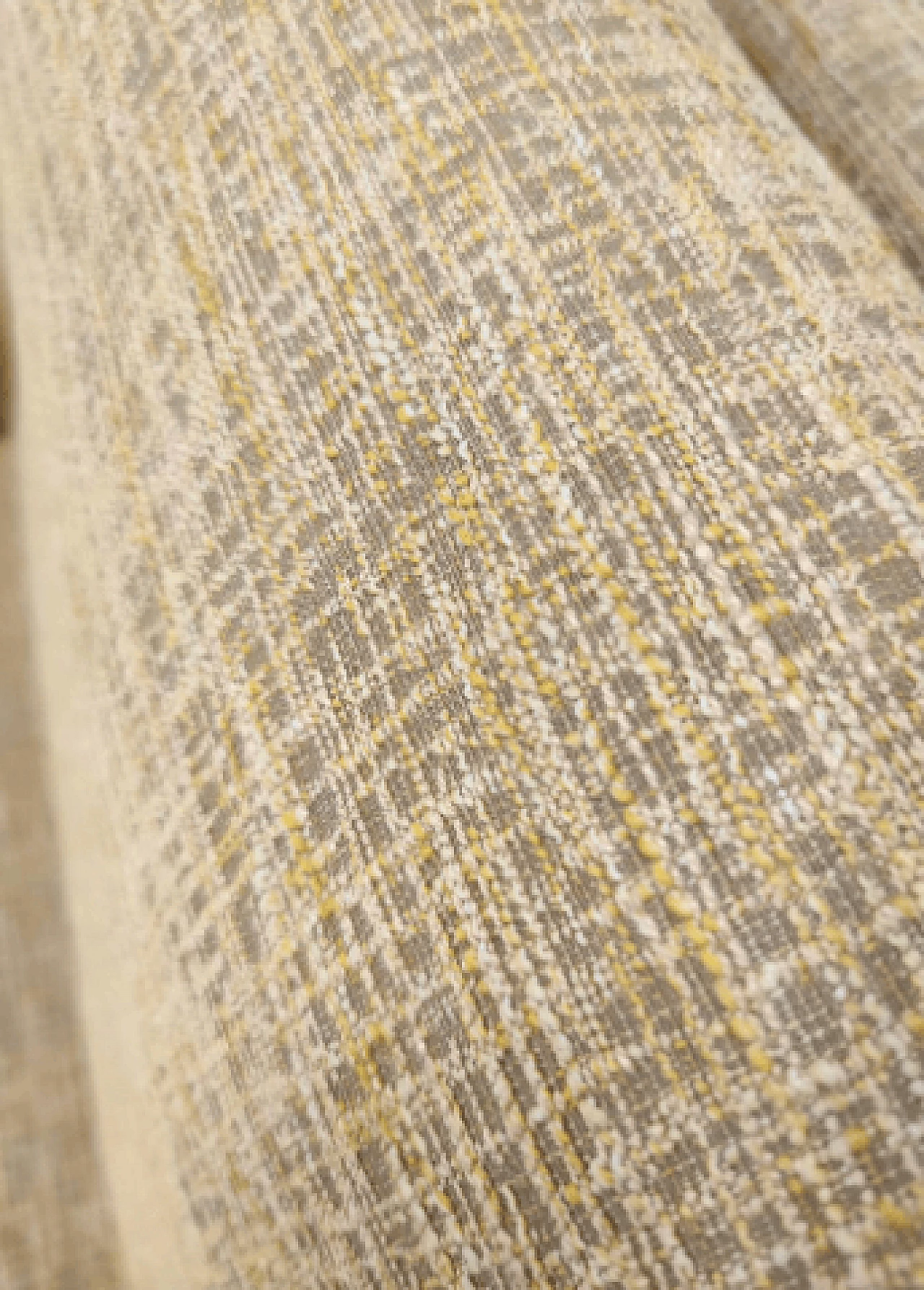 Fabric, wood and painted iron armchair, 1960s 8