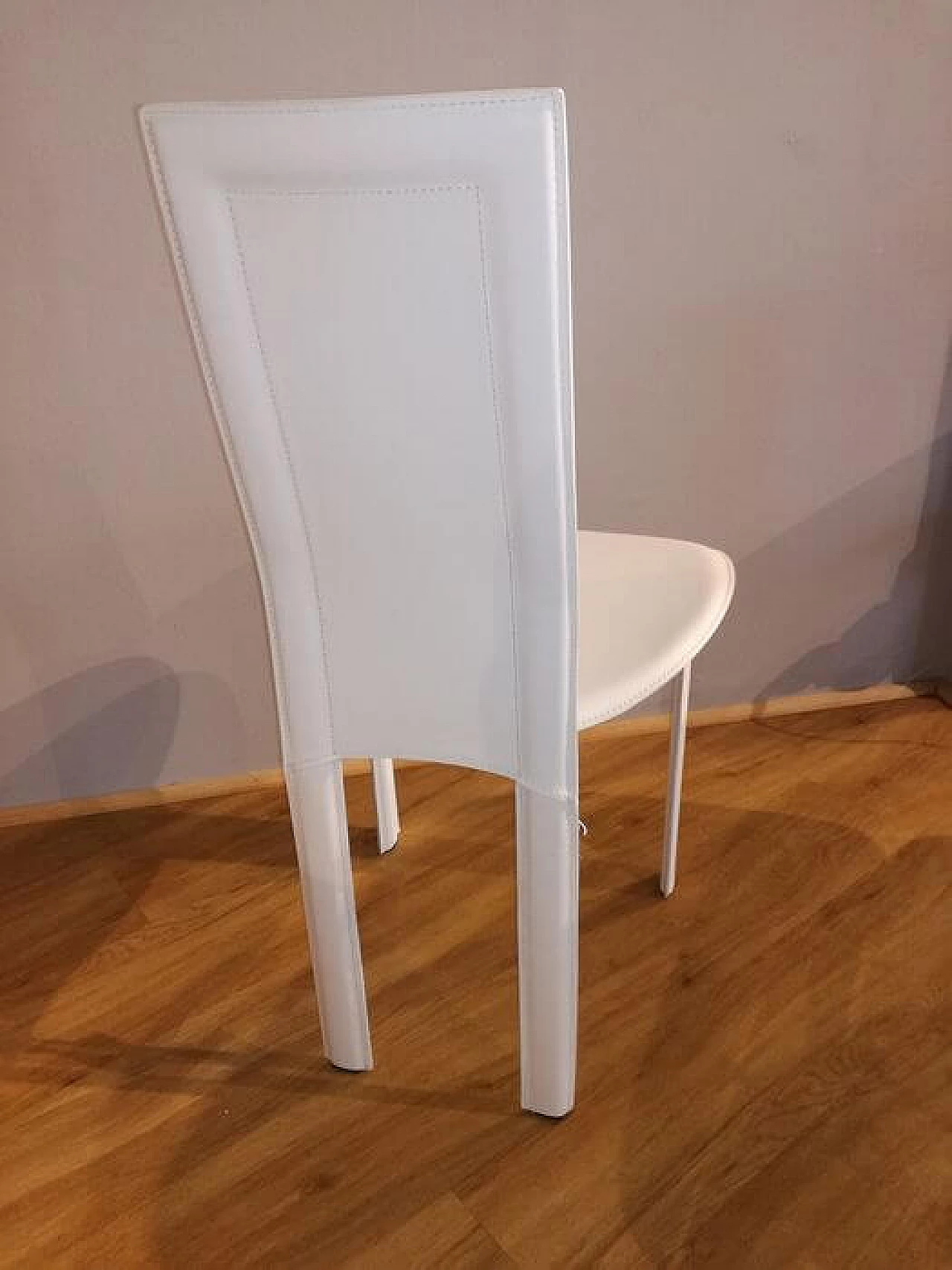 White leather chair, 2000s 2