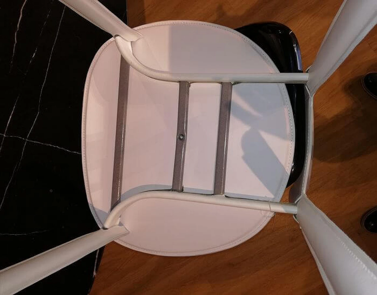 White leather chair, 2000s 3