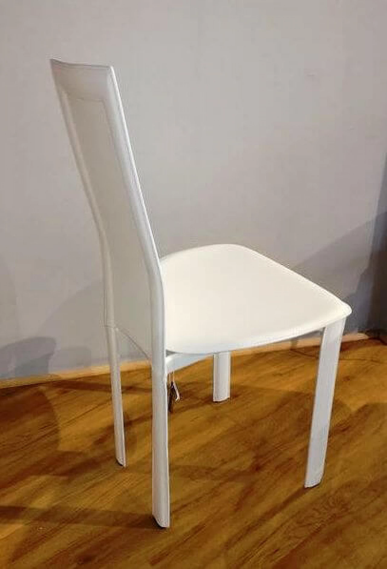 White leather chair, 2000s 4
