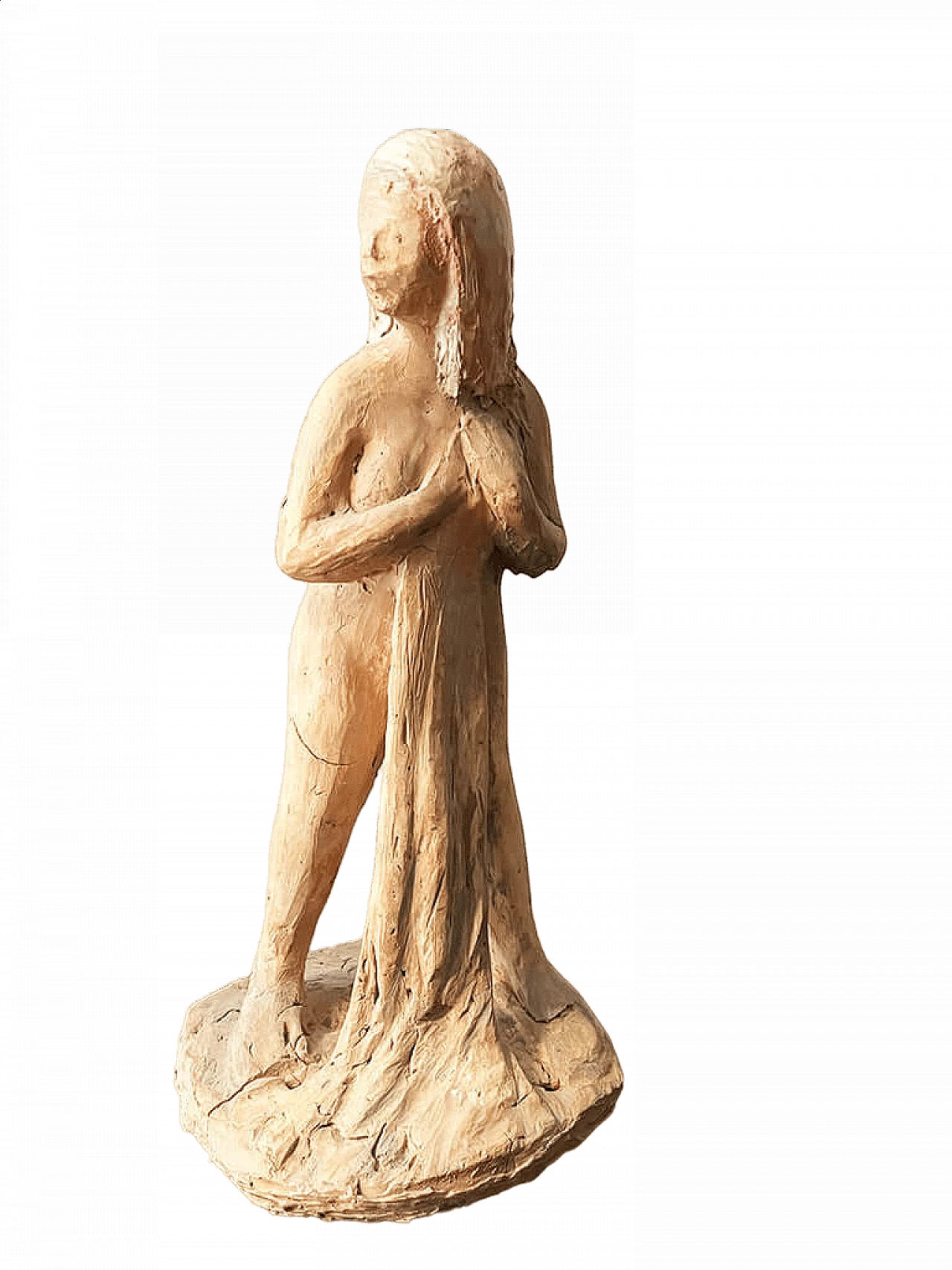 Terracotta female nude sculpture, early 20th century 4
