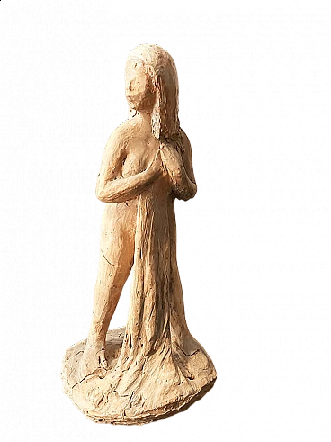 Terracotta female nude sculpture, early 20th century