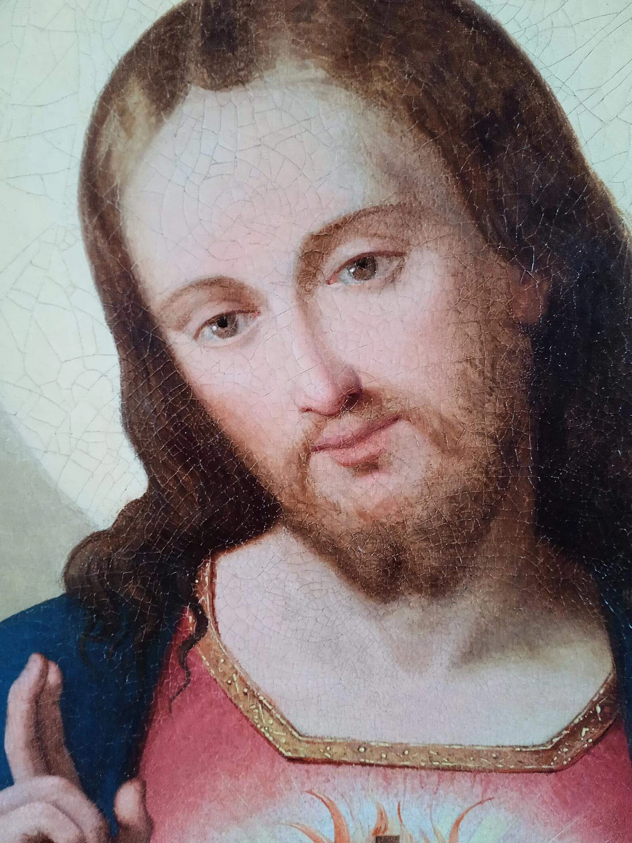 Ritratto di Cristo, dipinto a olio su tela attribuito a Sassoferrato, seconda metà del '600 2