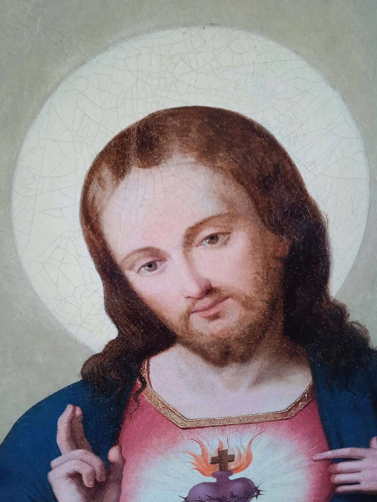 Ritratto di Cristo, dipinto a olio su tela attribuito a Sassoferrato, seconda metà del '600 6