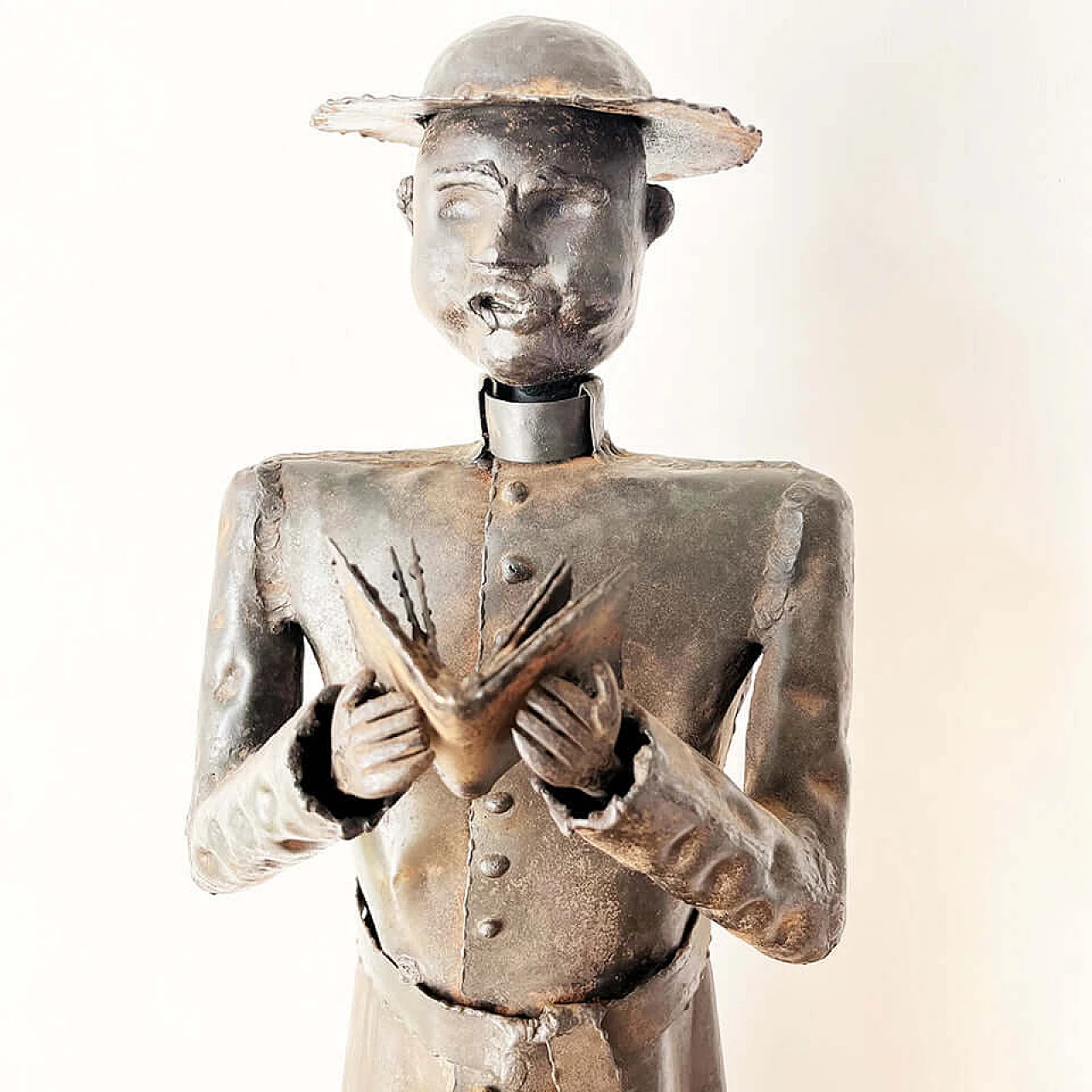 Giovanni Grittani, Bishop, wrought iron sculpture, 1970s 1