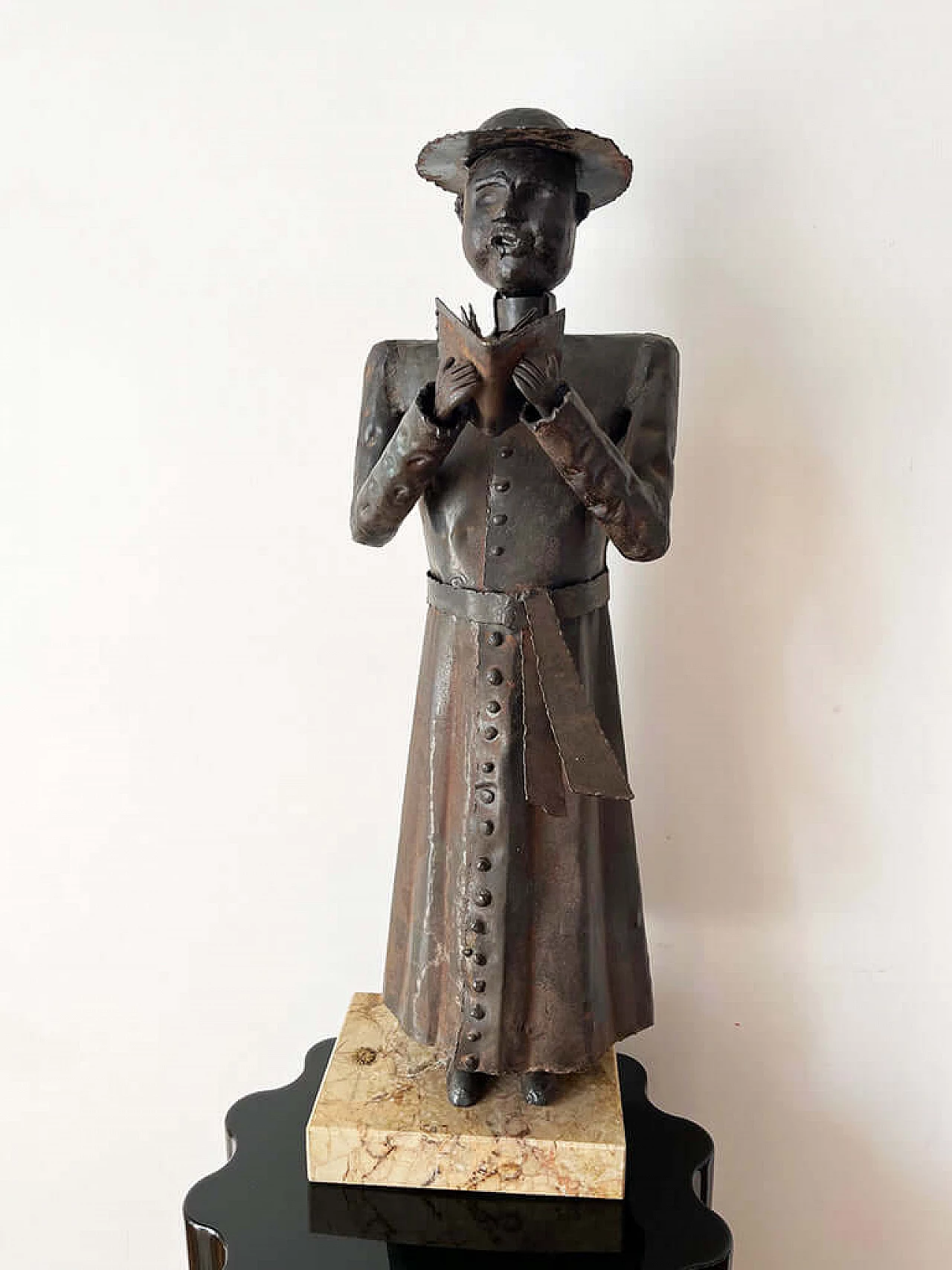 Giovanni Grittani, Bishop, wrought iron sculpture, 1970s 2