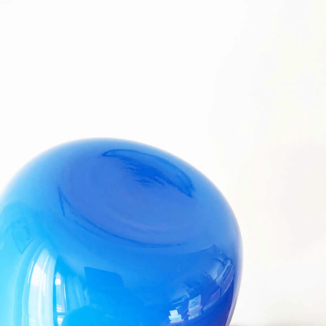 Mid-blue Murano glass vase, 1980s 2