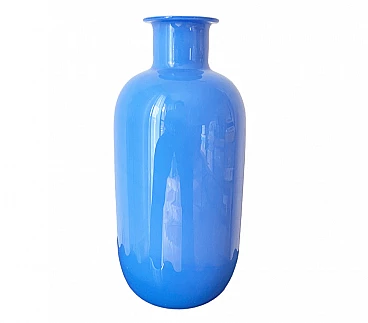 Mid-blue Murano glass vase, 1980s