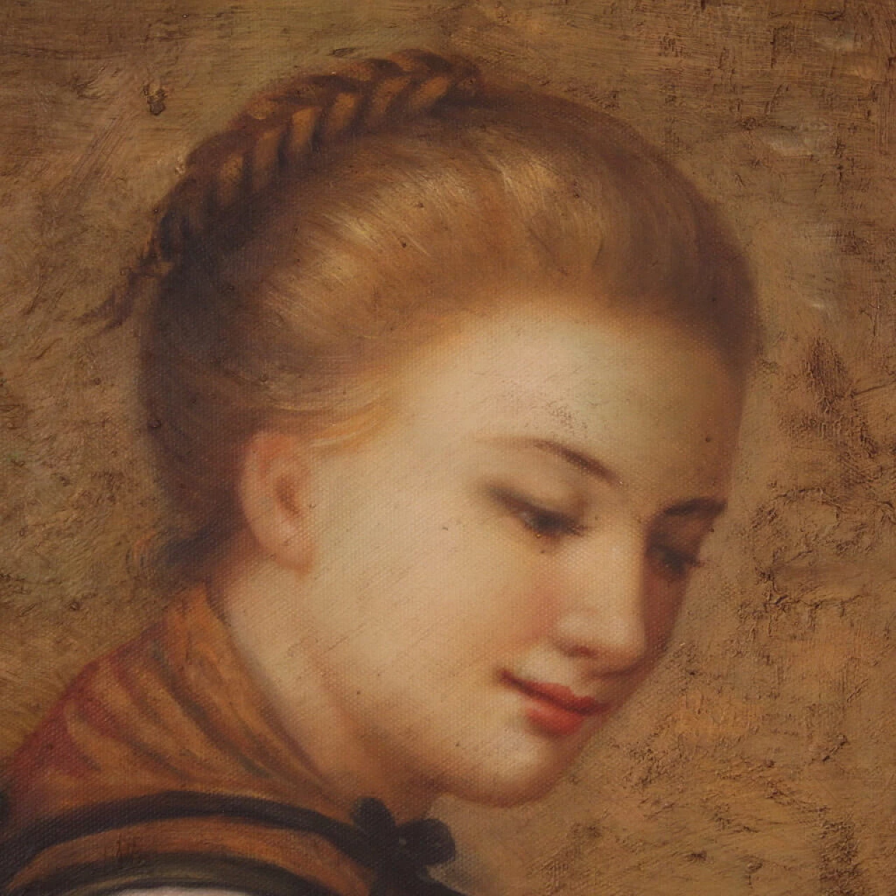 Innamorati alla fontana, acrilico su tela, anni '80 7