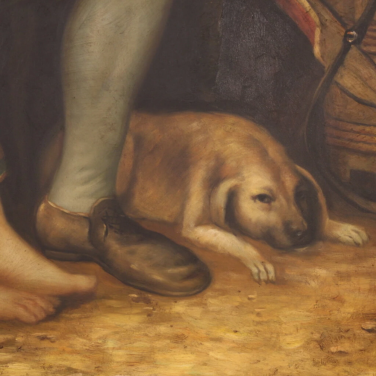 Innamorati alla fontana, acrilico su tela, anni '80 8