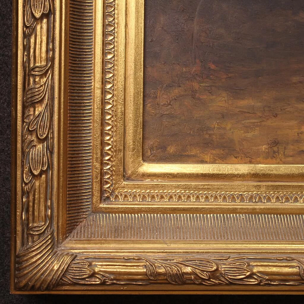 Innamorati alla fontana, acrilico su tela, anni '80 10