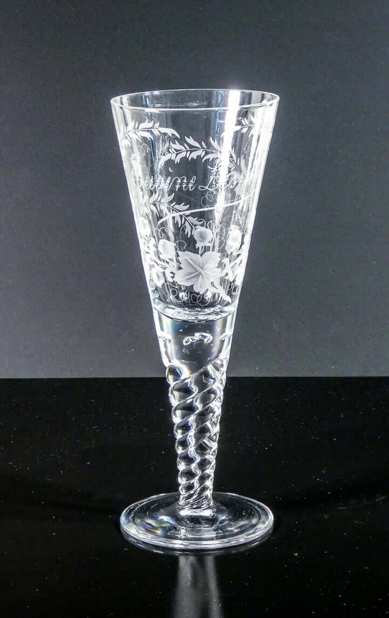 French decorated cut crystal cup 1