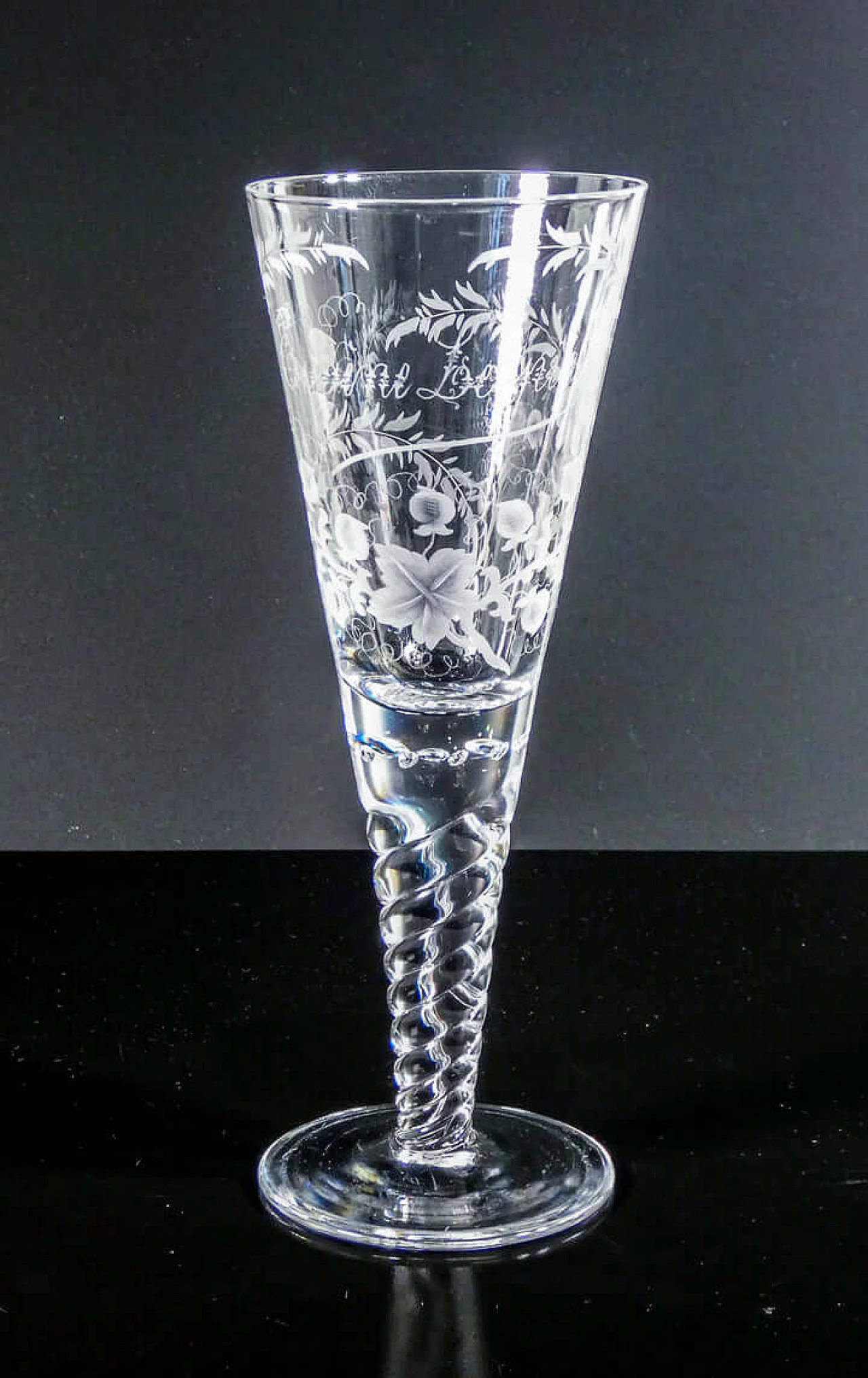 French decorated cut crystal cup 2