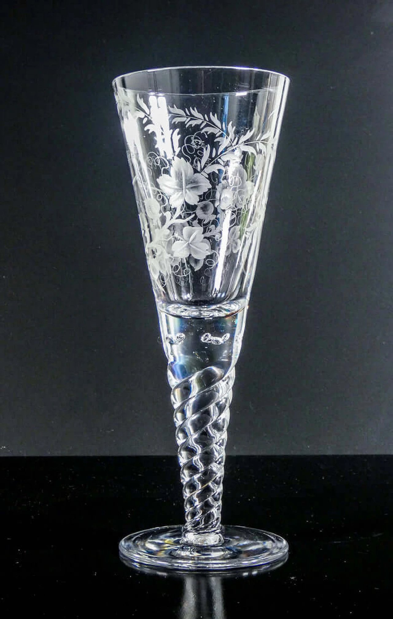 French decorated cut crystal cup 3