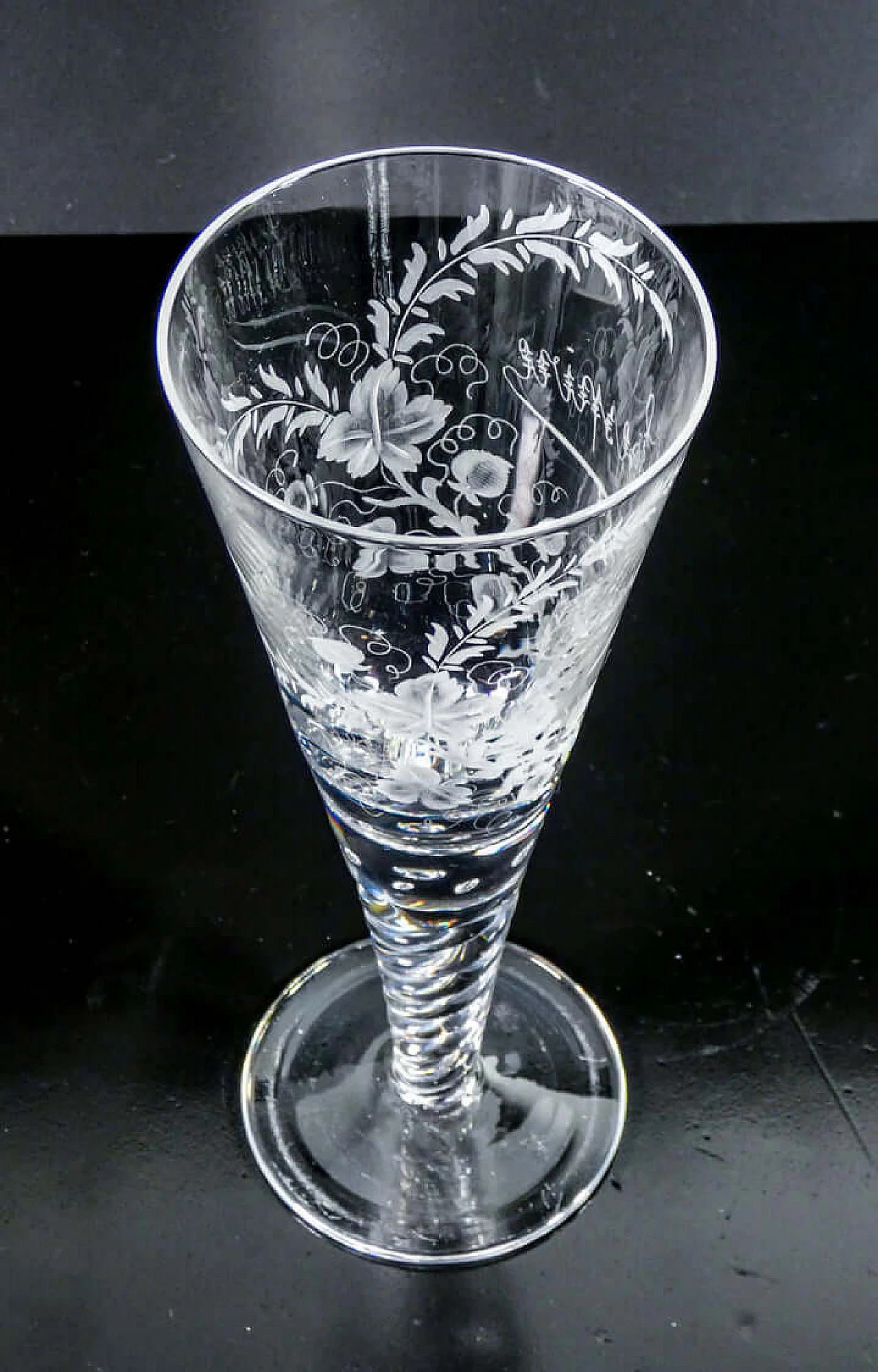 French decorated cut crystal cup 5
