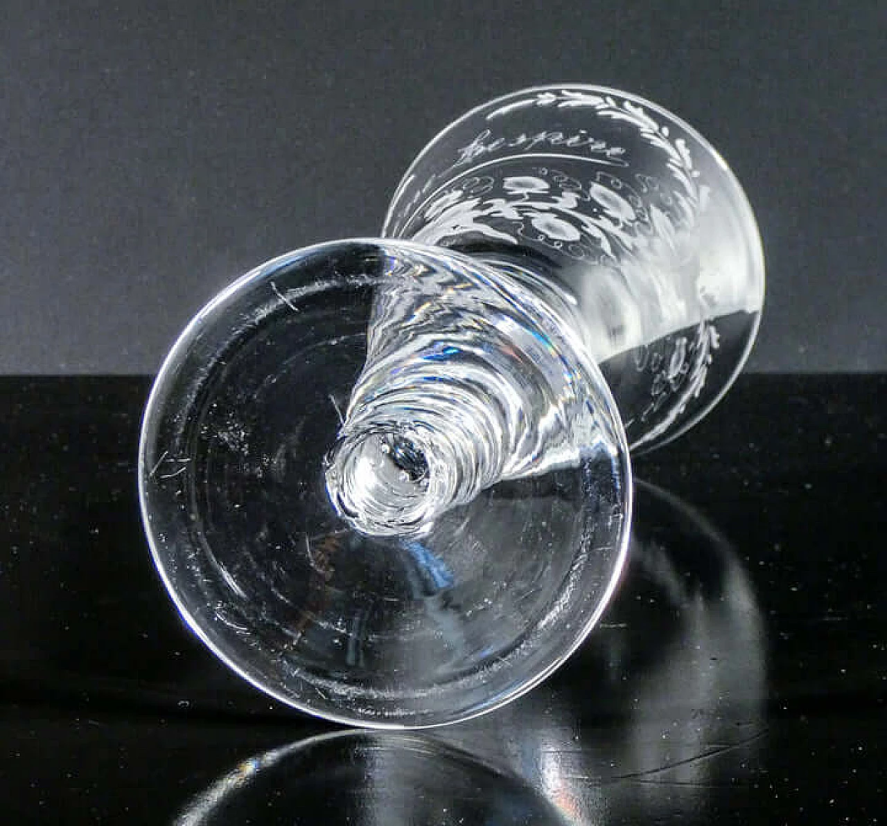 Coppa francese in cristallo molato decorato 9