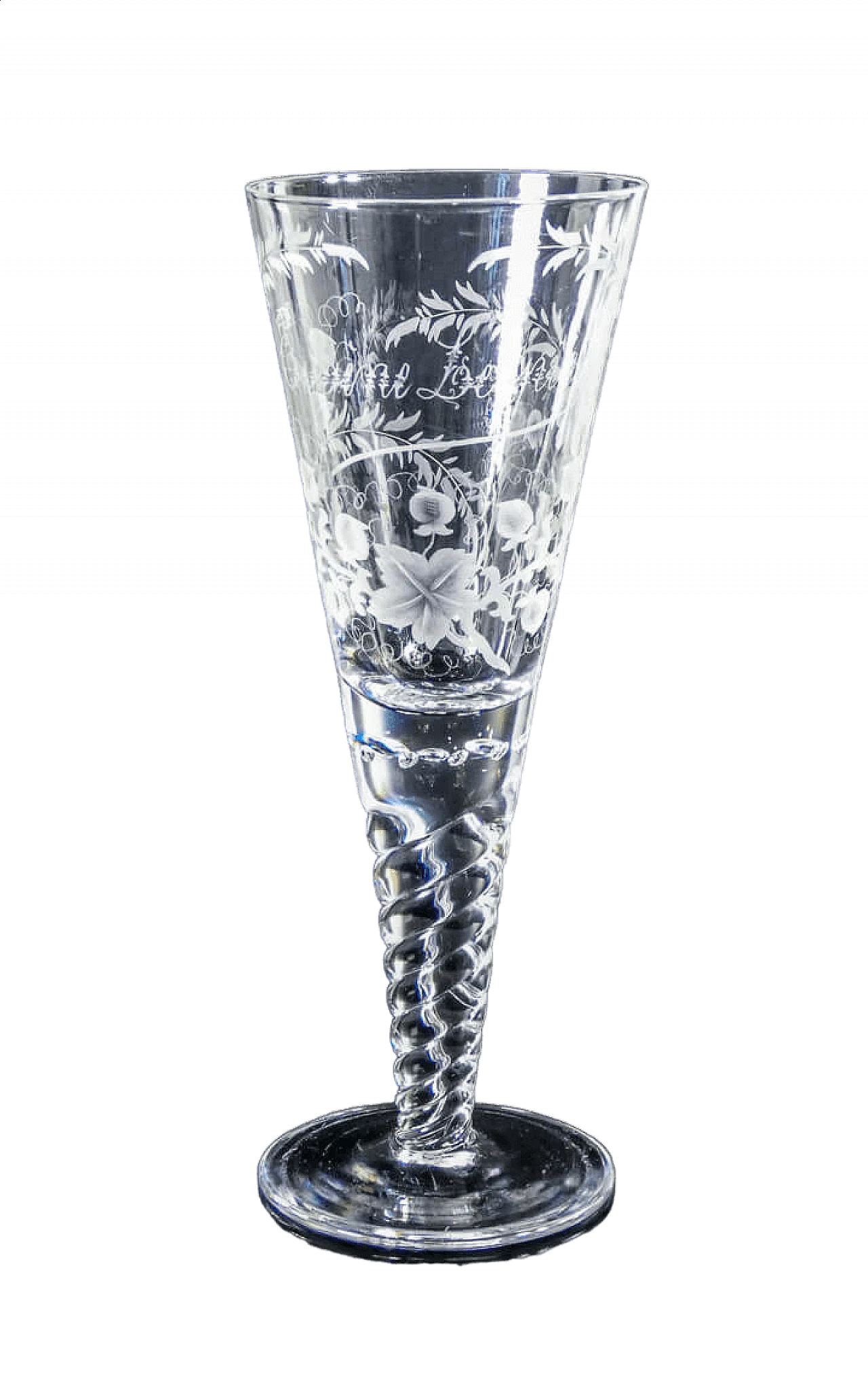 Coppa francese in cristallo molato decorato 10