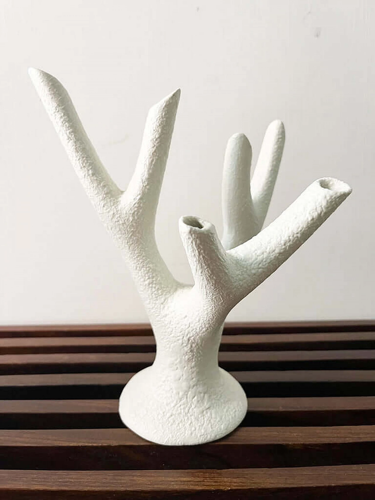 Vaso a corallo in ceramica bianca di Guido Andlovitz per Lavina, anni '50 1