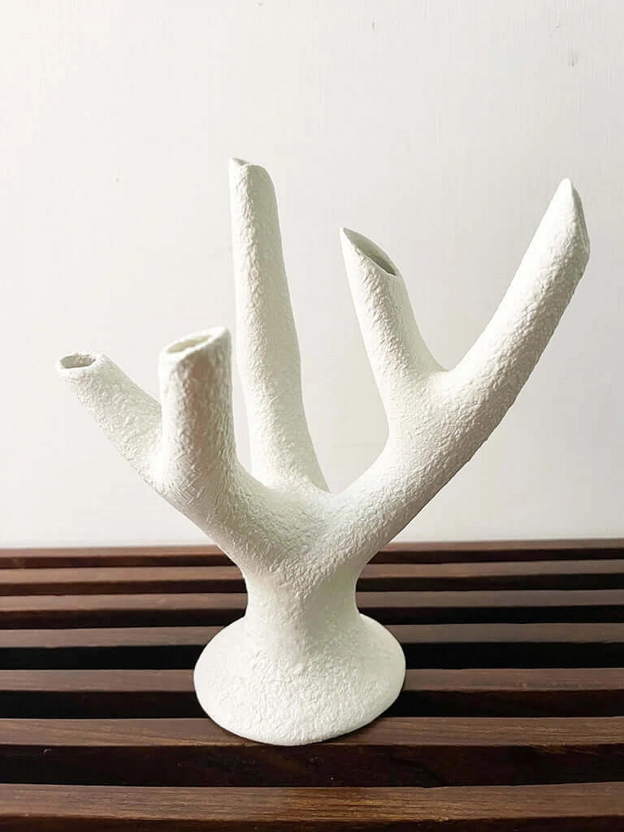 Vaso a corallo in ceramica bianca di Guido Andlovitz per Lavina, anni '50 2