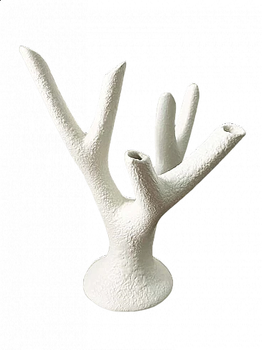 White ceramic coral vase by Guido Andlovitz for Lavina, 1950s
