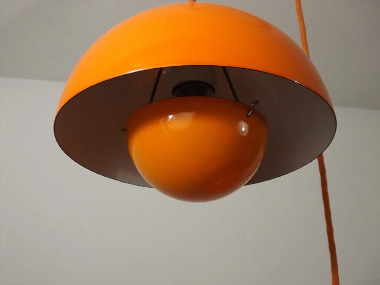 Flowerpot three-light chandelier by Verner Panton for Fritz Hansen, 1970s 4