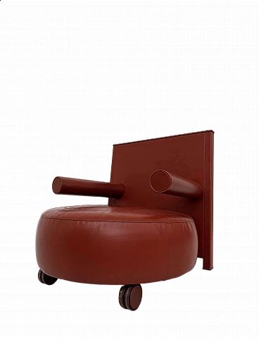 Baisity leather armchair by Antonio Citterio for B&B Italia, 1980s