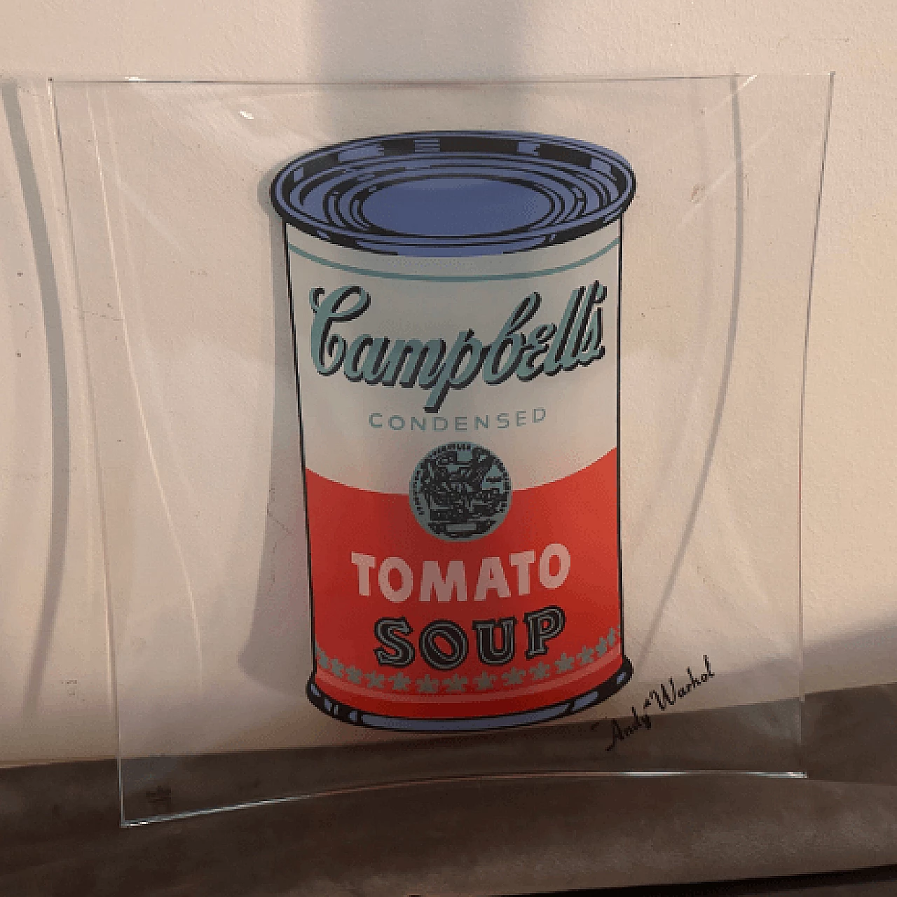 Glass ashtray by Rosenthal with Andy Warhol's Campbell's Soup, 1990s 3