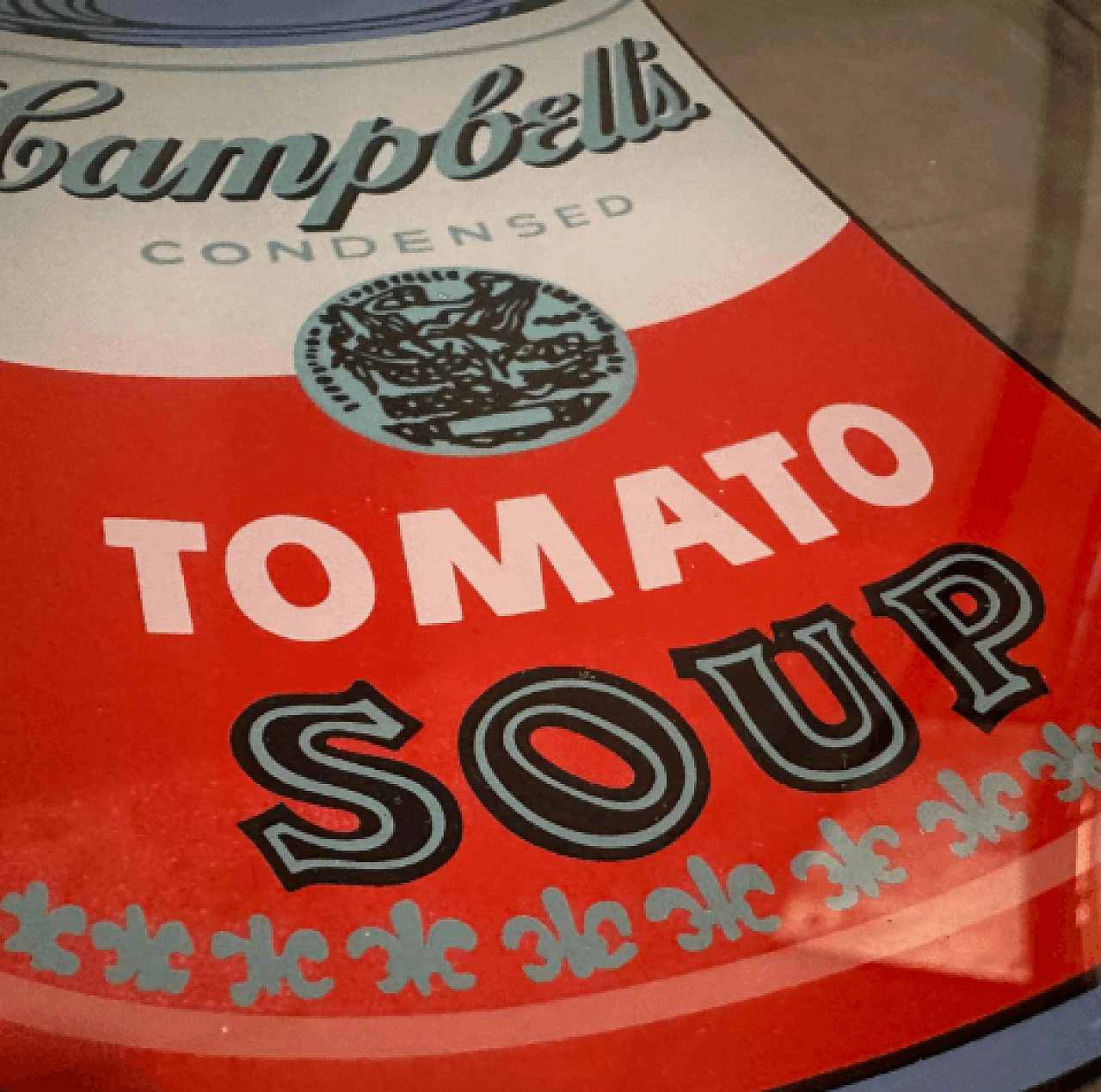 Glass ashtray by Rosenthal with Andy Warhol's Campbell's Soup, 1990s 10