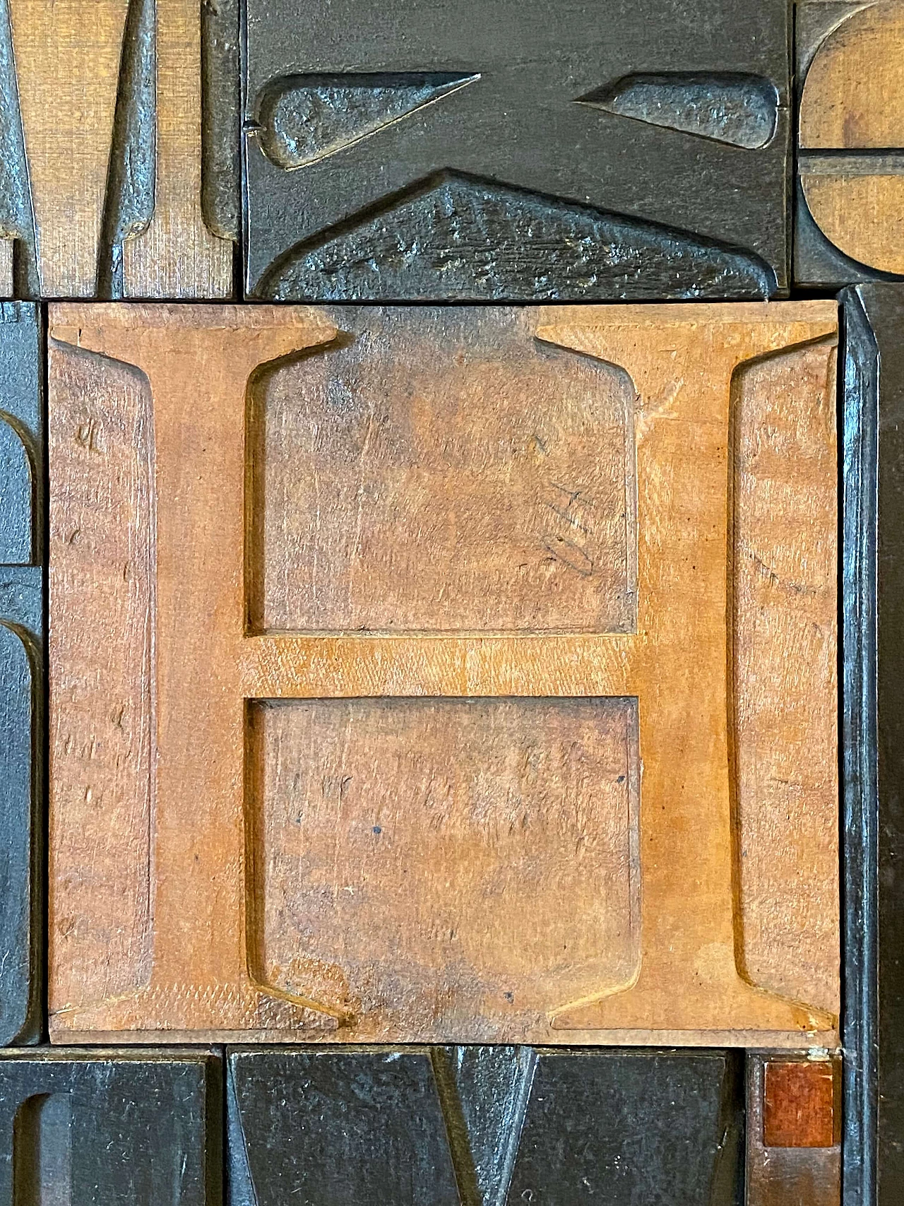 Panel with typographic letters and numbers, 1980s 8