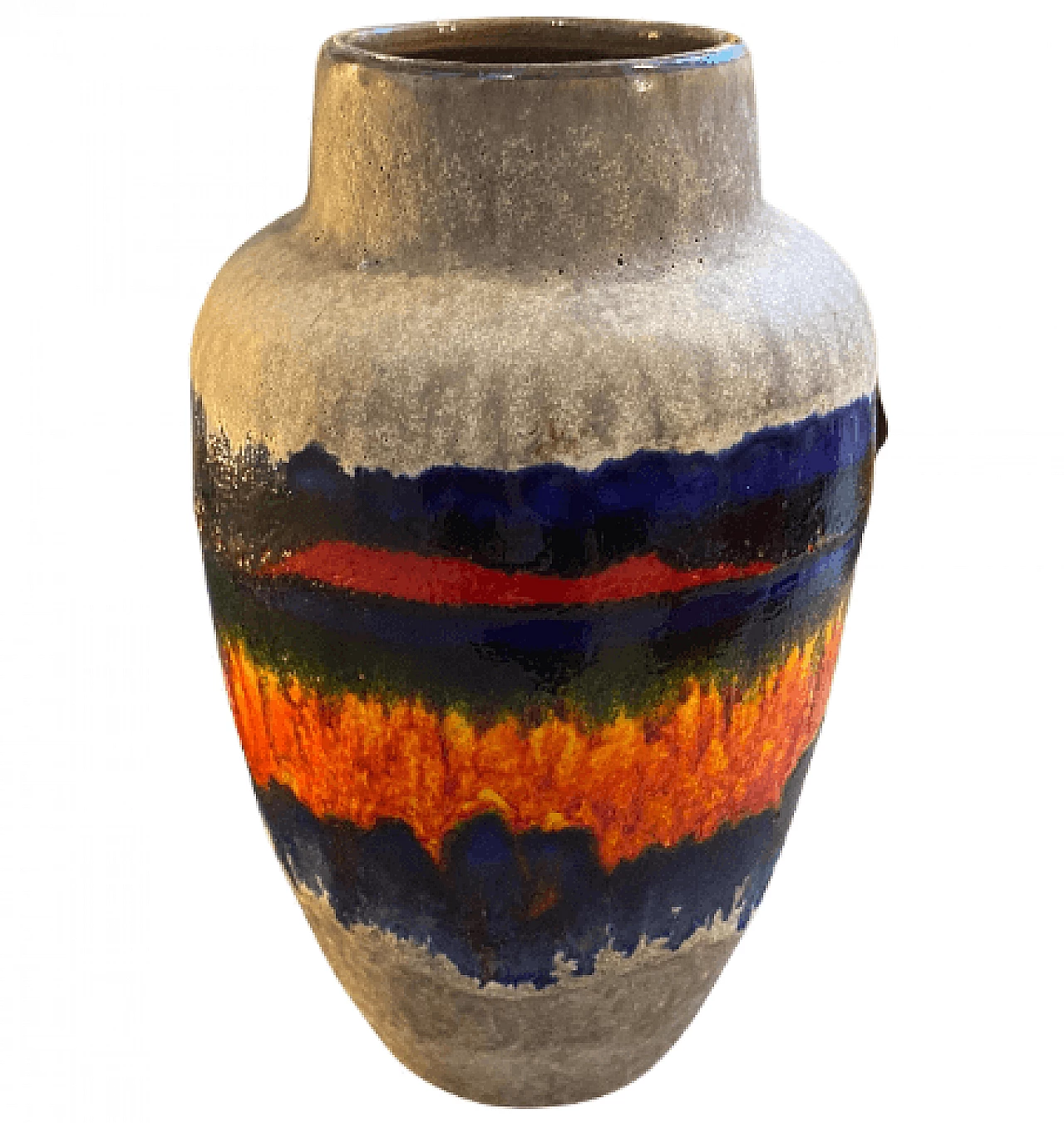 Pair of Fat Lava ceramic vases by Scheurich, 1970s 2