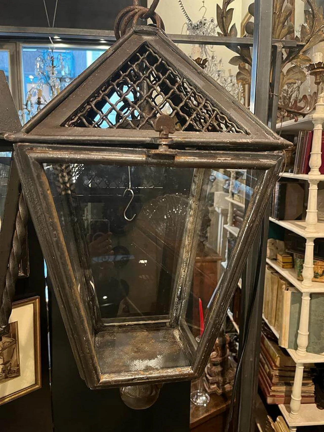 Iron hanging lantern 4